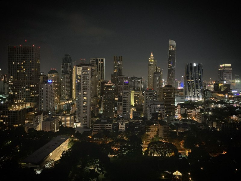 Silom Sathorn night skyline