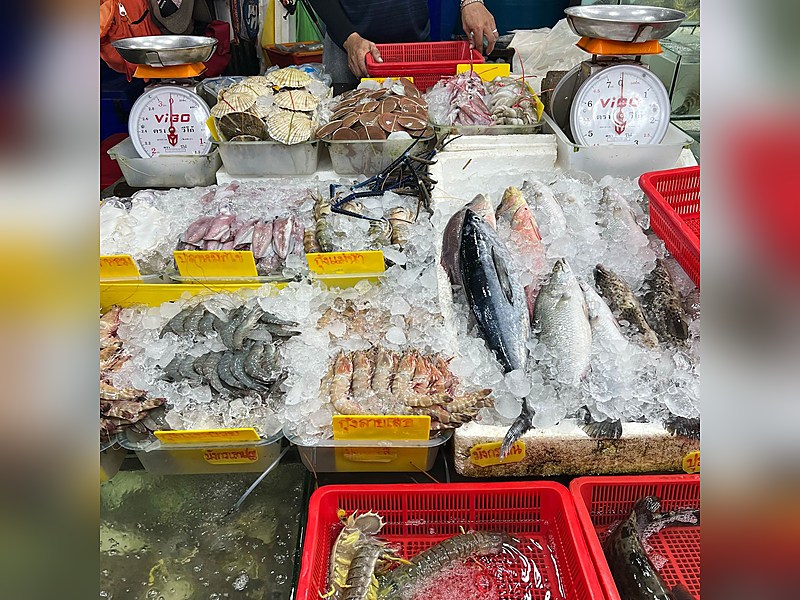 Fresh seafood market