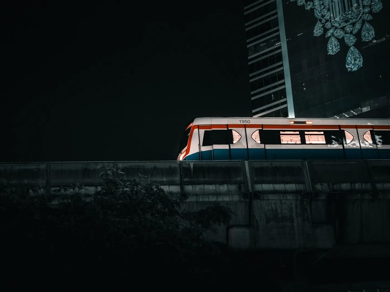Bangkok bts after dark