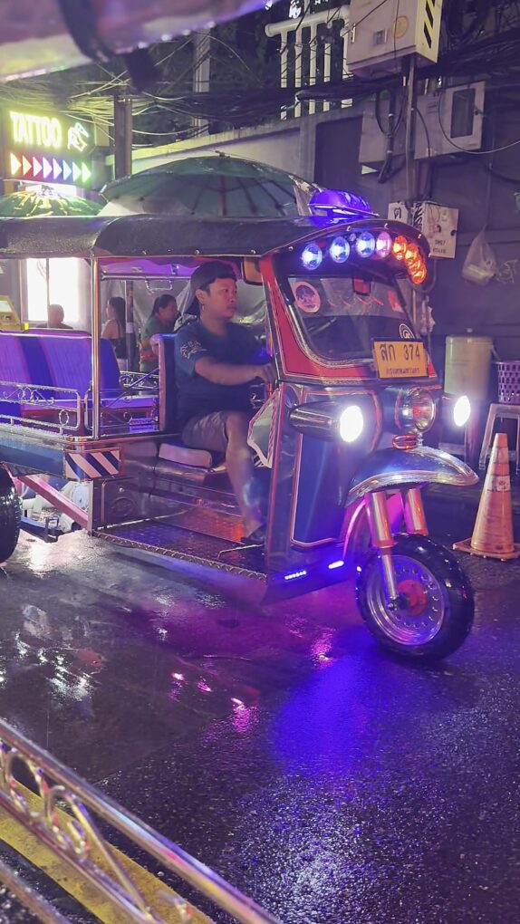 Phuket tuktuk by night